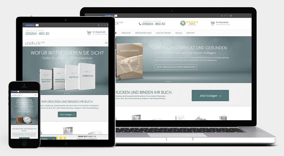 Unidruck7-24.de - Webdesign
